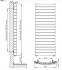 Биметаллический вертикальный радиатор Rifar Confex Ventill V 500-22 секции, антрацит